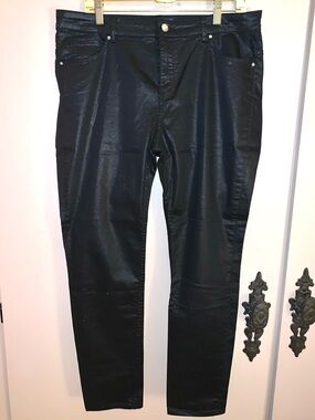 H&M-Women’s  Black Coated Slim Jeans